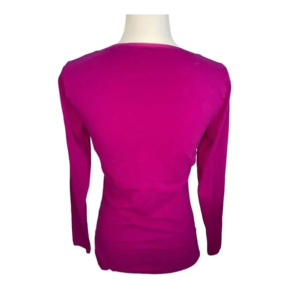 Ann Taylor Women’s Small Burgundy Long Sleeved Top - Picture 3 of 4